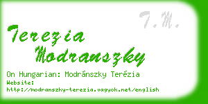 terezia modranszky business card