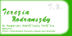 terezia modranszky business card